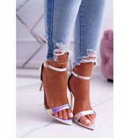 Naisten sandaalit korkokenkällä Lu Boo Opalescent Gasoline Debbi monivärinen vaaleanpunainen 2