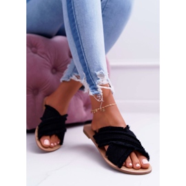 Naisten materiaalitossut Vices 7269 Black Jamen musta 1