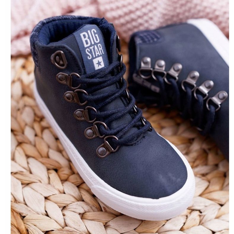 Lasten poikien lenkkarit Big Star Navy Blue EE374038 laivastonsininen 1