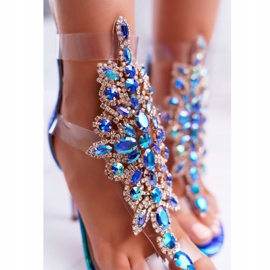 Naisten sandaalit korkealla korolla Lu Boo Bensiini 2047-89 Milleni sininen 2