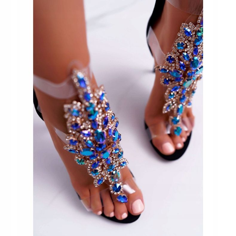 Naisten sandaalit korkokenkällä Lu Boo Suede Black 2047-89 Milleni musta 2