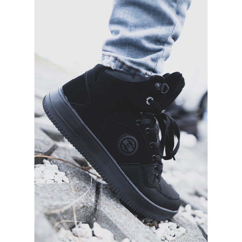 Miesten urheilukengät Big Star High Black EE174433 musta 1