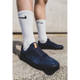 Miesten lenkkarit Big Star Suede Navy Blue EE174363 laivastonsininen 1