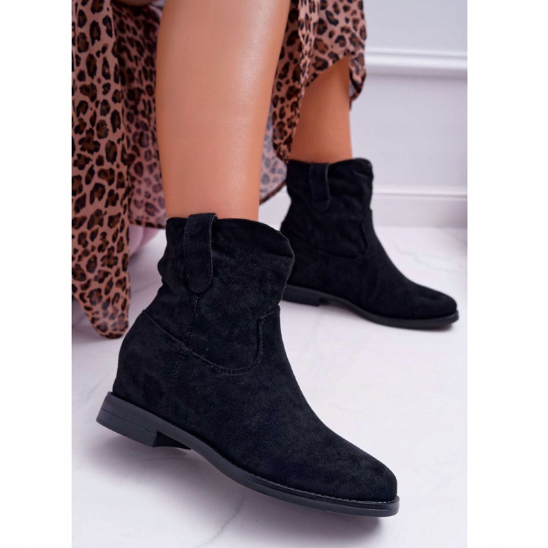 SEA Naisten saappaat Wedge Matala kantapää lämmin yli nilkan Musta Demini 2