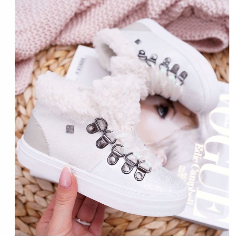 Lasten tyttöjen kengät Tennarit Big Star White EE374017 valkoinen 1