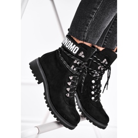 EVE Naisten saappaat tasaisella kantapäällä vetoketjulla Musta Popsi 2