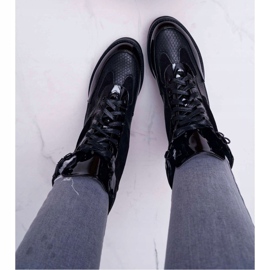 Naisten korkeat saappaat Black Trappers Nemtere musta 2