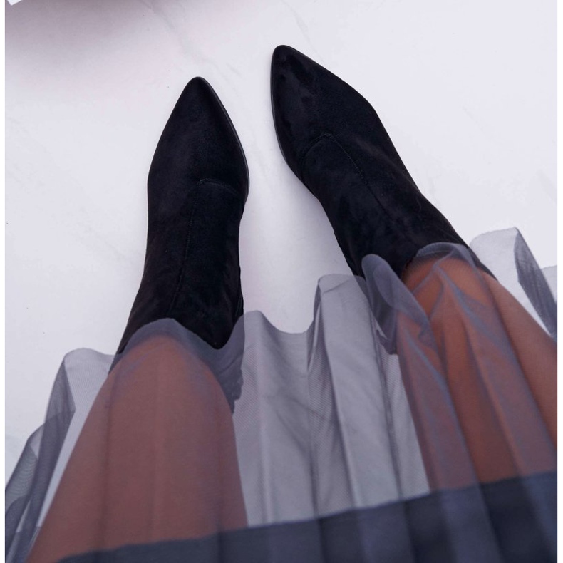 FRID Naisten saappaat kantapäällä, jossa piikki vetoketju mokka musta Ferol 2