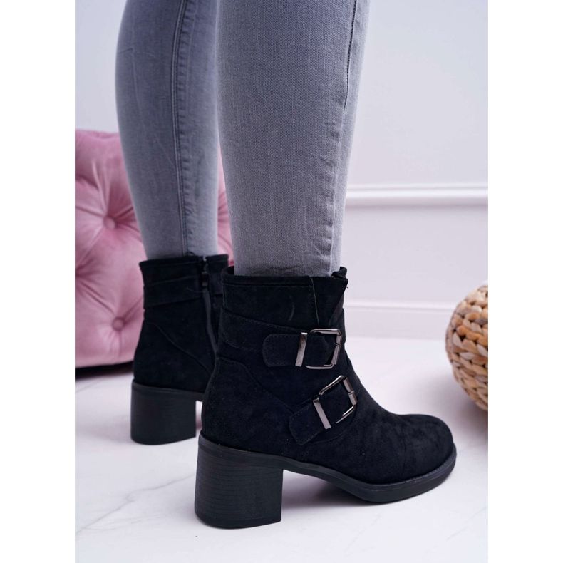 FRID Naisten saappaat korkokengät mokka musta Fagret 2