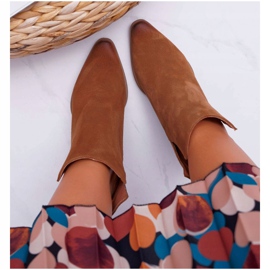 Naisten kevään saappaat korkokenkiä Nahka Mokkanahka Ruskea Nicole 2430 2