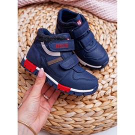 Lasten poikien kengät Tennarit Big Star Navy Blue EE374065 tummansininen 1