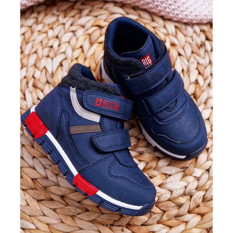 Lasten poikien kengät Tennarit Big Star Navy Blue EE374065 tummansininen 2
