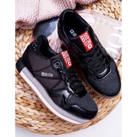 Naisten urheilukengät Big Star Black EE274721 musta 1