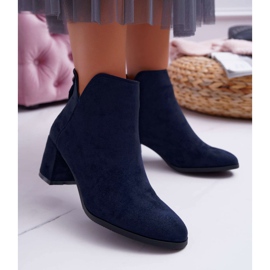 Vinceza Naisten saappaat kantapäässä Mokka Navy Blue Mimosa tummansininen 1