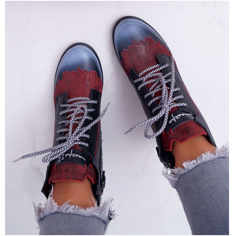 Naisten Maciejka -nahkasaappaat, musta 03190 monivärinen 2