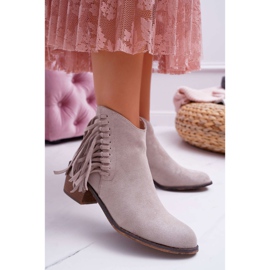Naisten cowboy -saappaat Beige Agnes 1
