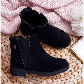 POPA Lasten mustat saappaat Flat Heel Sicarro 1