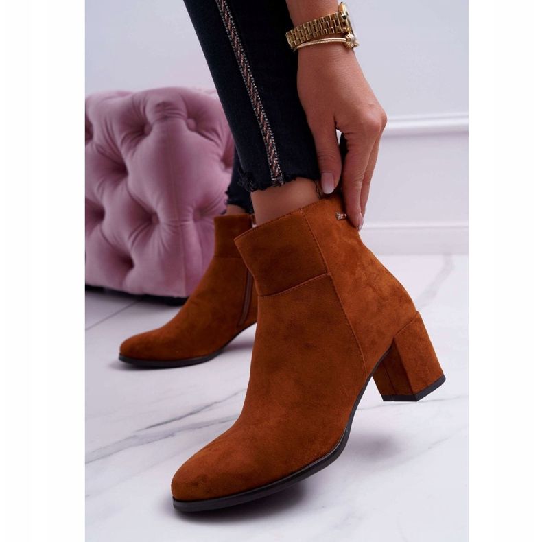 Naisten saappaat korkokenkiä Sergio Leone Camel BT522 ruskea 1