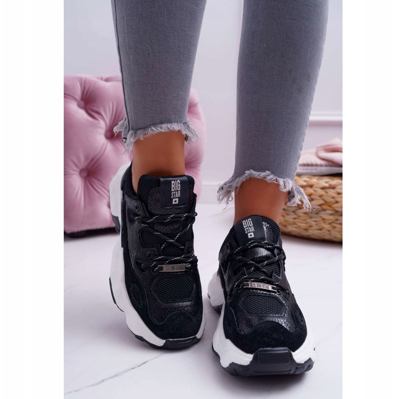 Naisten urheilukengät Big Star, Daniel Lopez, musta FF274431 2