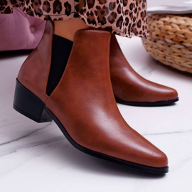 Naisten litteät saappaat Camel Murino ruskea 1