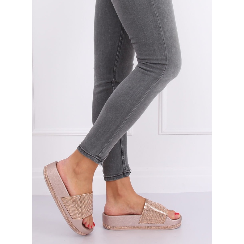 Samppanja N-59 Samppanjatossut paksulla pohjalla monivärinen keltainen 2