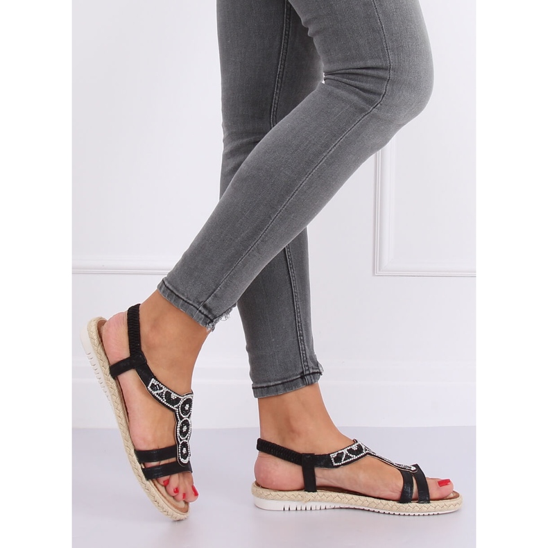 Mustat espadrilliset sandaalit CO-78 Musta 2