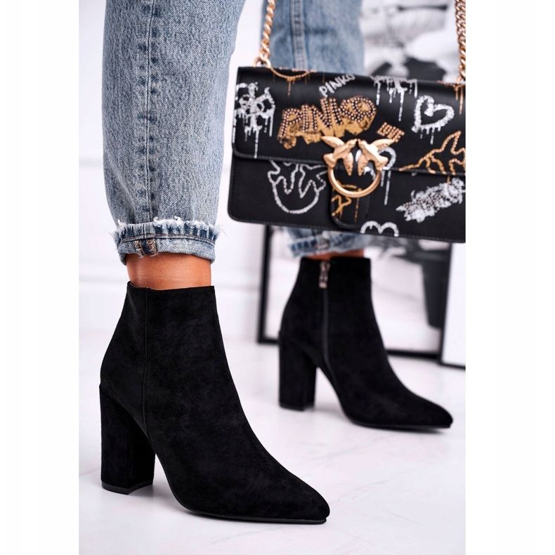 FW1 Naisten saappaat kantapäässä Suede Black Sharks musta 1