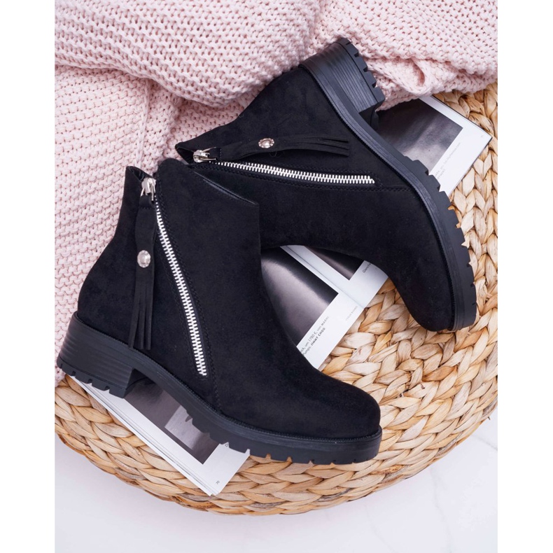 SEA Naisten saappaat Lämmin mokka Kaksi liukusäädintä Musta Ohoo 1