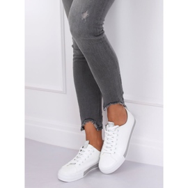 Naisten valkoiset ja harmaat lenkkarit R13YD1388-11 Harmaa valkoinen 1