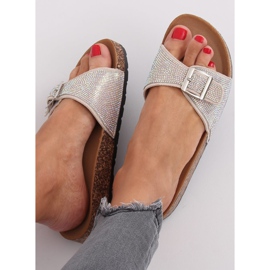 Beige scholki-tossut kivillä L-1032 Beige 2