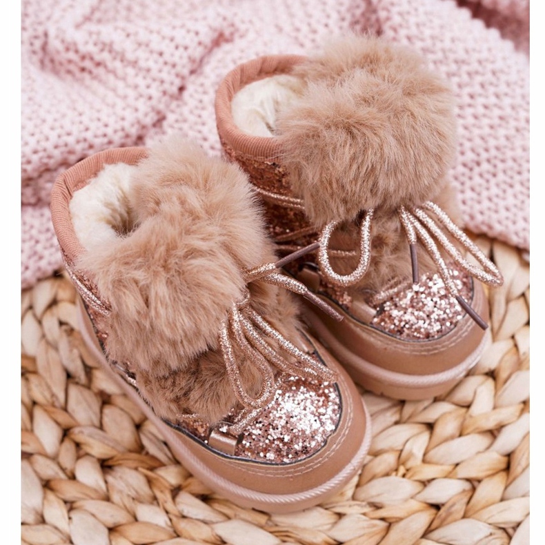 FRROCK Lasten lumisaappaat turkis samppanja Minnie hiiri vaaleanpunainen 2