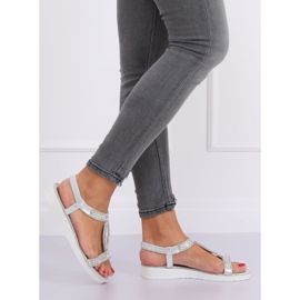 Naisten sandaalit 127-89 Hopea harmaa 1