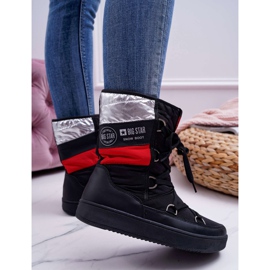 Naisten mustat lämpimät lumikengät turkis Big Star EE274656 2