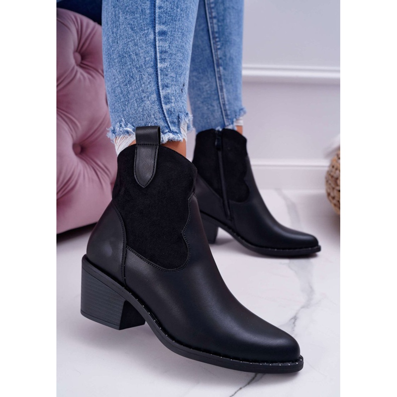 S.Barski Naisten mustat Cowboy-saappaat Barski 30-20 2