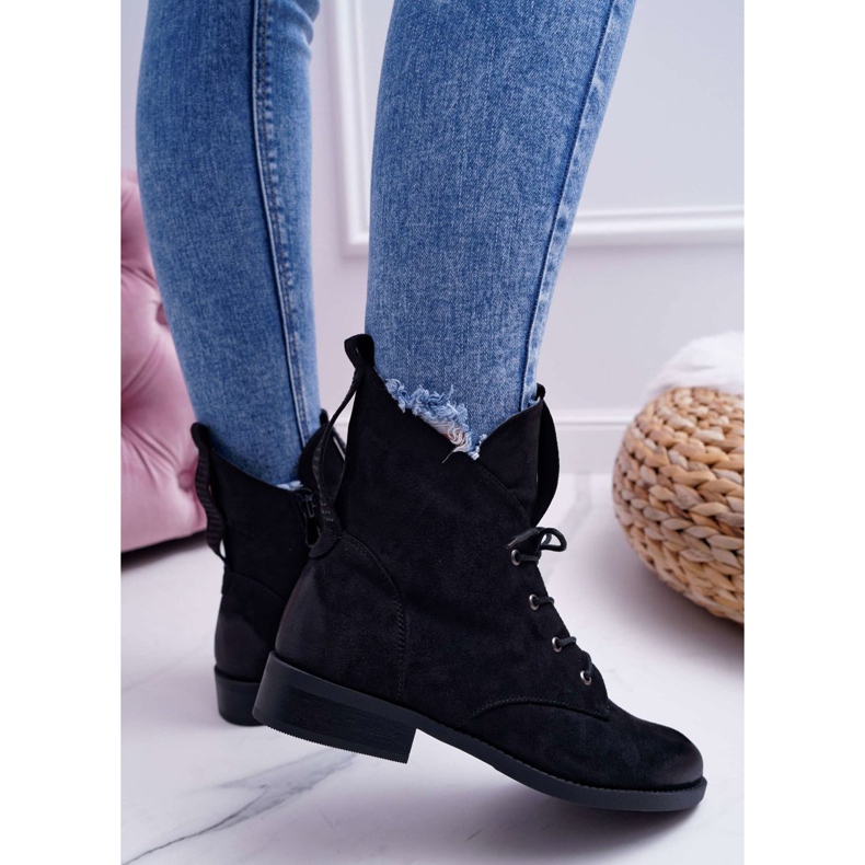 S.Barski Naisten korkeat saappaat Musta Mokkanahka Barski 75-13 2