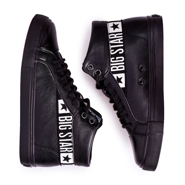 Big Star Miesten lenkkarit Matala iso tähti Korkea musta EE174339 1