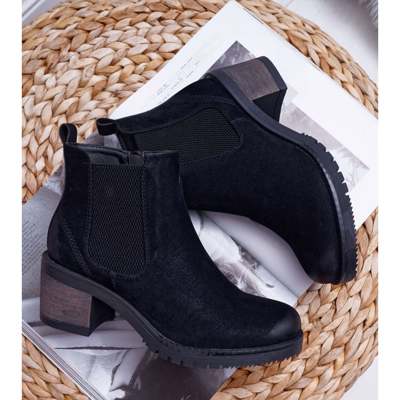 Naisten saappaat korkokenkiä Sergio Leone Black Br BT702 musta 1