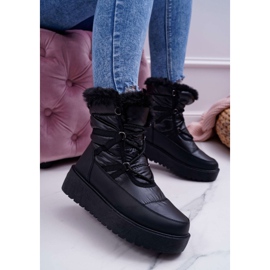 FRGIV Naisten lumikengät, joissa on turkis musta Calma 1