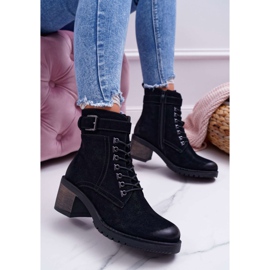 Naisten saappaat Sergio Leone Black BT705 musta 1