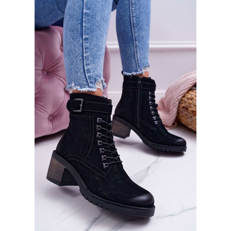 Naisten saappaat Sergio Leone Black BT705 musta 1