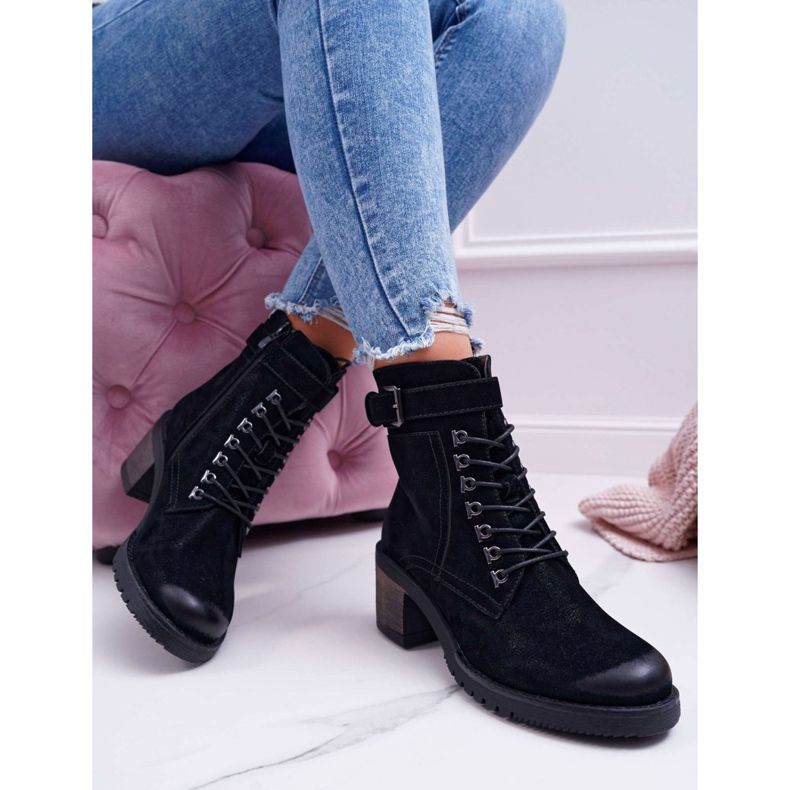 Naisten saappaat Sergio Leone Black BT705 musta 2