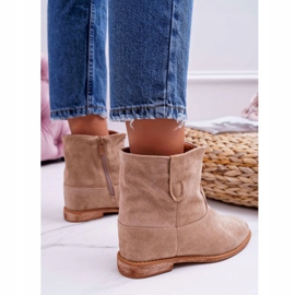 MSMG Naisten beige nilkkurit Evana 2