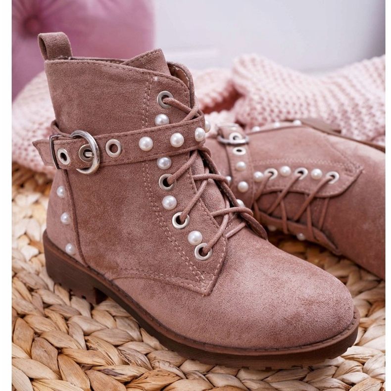 FP1 Pearls Khaki Nargos lasten saappaat vaaleanpunainen 1