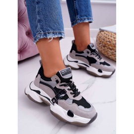 Naisten urheilukengät Big Star, Daniel Lopez Grey FF274427 harmaa 1