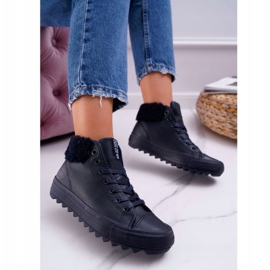 Naisten lenkkarit Big Star High Warm Navy EE274147 tummansininen 1