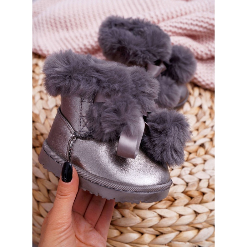 FRROCK Lasten lämpimät saappaat Tummanharmaat Lumisaappaat Roofy 2