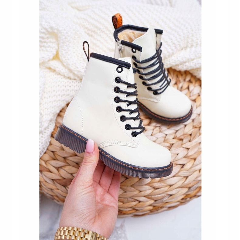 FRROCK Lasten lämpimät saappaat vetoketjulla, fosforoiva valkoinen gabby 1