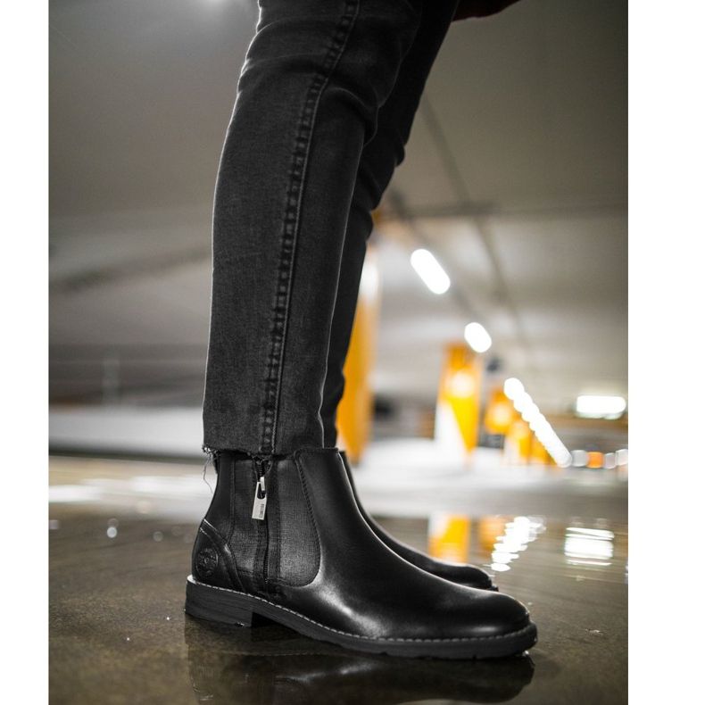 Miesten saappaat Nahka Big Star Musta EE174287 1