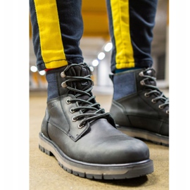 Miesten vaelluskengät Nahka Big Star Musta EE174267 1