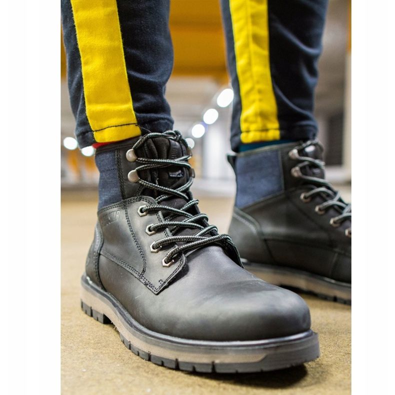 Miesten vaelluskengät Nahka Big Star Musta EE174267 1